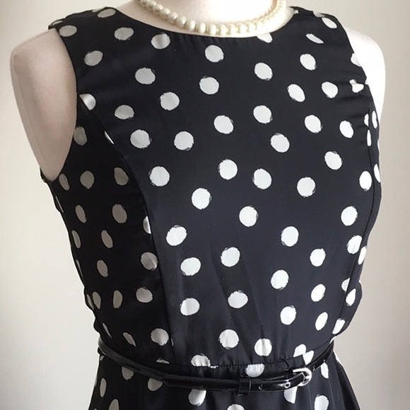 ‼️SOLD‼️Jessica Howard Polka Dot A-Line Midi Dress - Picture 5 of 8